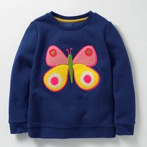 NWT KidsYard Greenland Girls Butterfly Sweatshirt- size 7/8